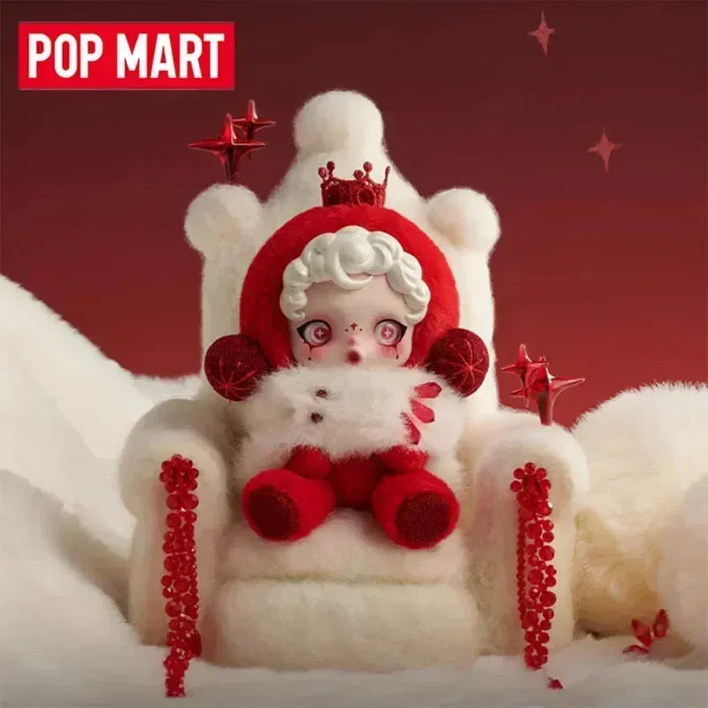 Color: Orange - POPMART SKULLPANDA Winter Symphony Series SP Blind Box Guess Bag Plush Pendant Doll lovely Girl birthday present xmas Toys