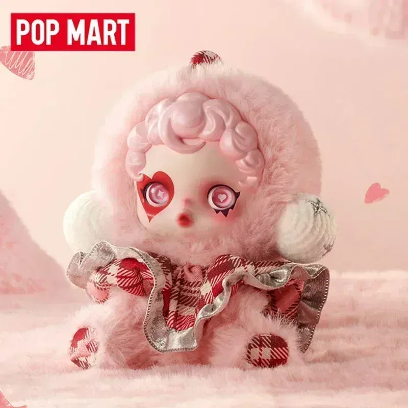 Color: Orange - POPMART SKULLPANDA Winter Symphony Series SP Blind Box Guess Bag Plush Pendant Doll lovely Girl birthday present xmas Toys