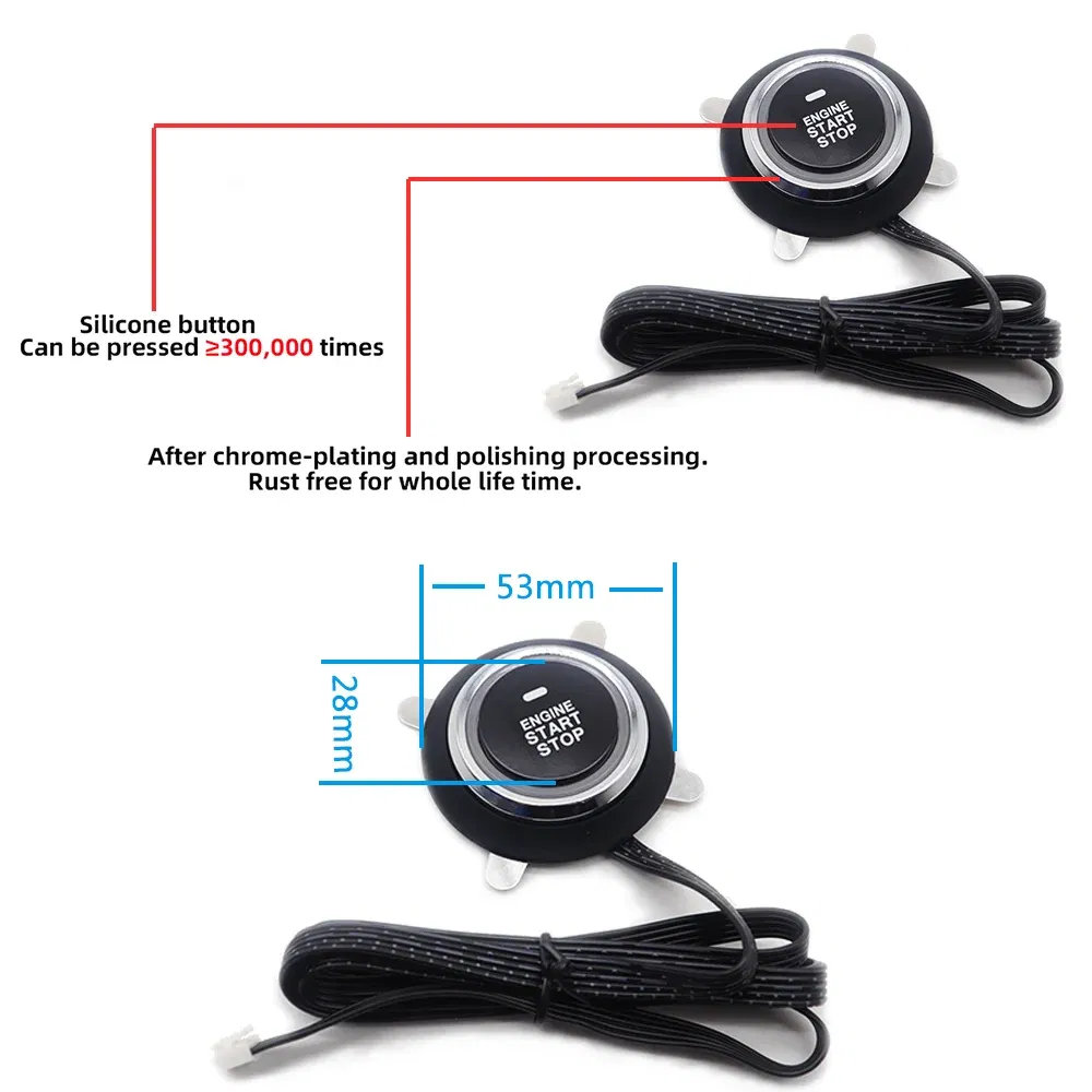 Color: Blue - Car Intelligent Security Protection Universal Auto Start Stop System Remote Control Engine Ignition Kit Keyless Entry Autostart