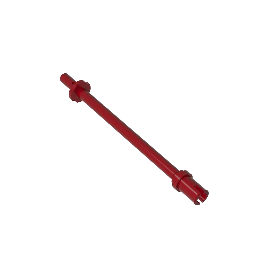 Color: Clear - Gobricks GDS-2019 Bar 8L - Two Stop Rings / One Pin, Technical Figure Ski Pole [Flat End]  compatible with lego 2714