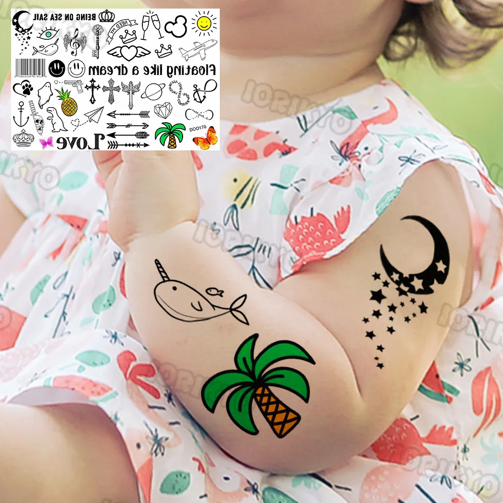 Color: wine red - Skull Temporary Tattoos For Kids Men Women Adult Face Neck Pirate Captain Tattoo Sticker Monster Fake Skeleton King Tatoos