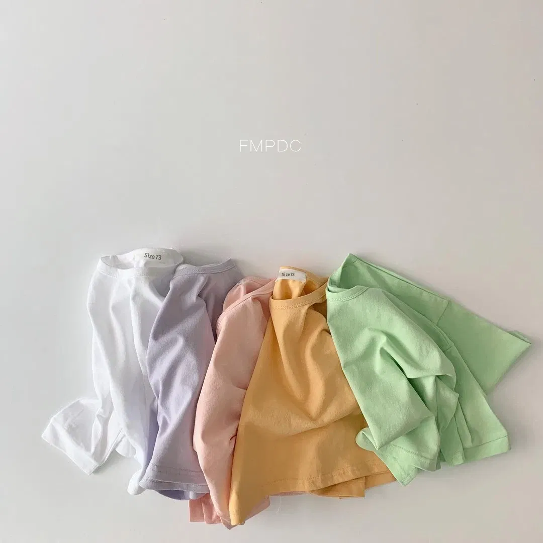 Color: Pink, Kid Size: 12M - Korea Baby Tee 2023 Baby Autumn Clothes Basic Soft Bottoming Shirt Toddler Girl Clothes T-shirts Baby Boys Clothes Tank Tops New