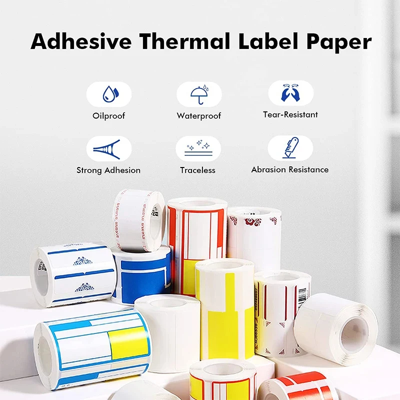 color: green - Niimbot Mini Printer Thermal Wire White/ Cable/Color/Round Sticker Self Adhesive Waterproof   Sticker For B1 B21 B203