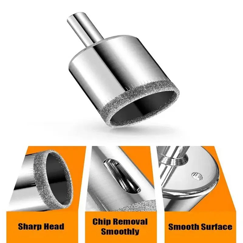 Ships From: CHINA, Color: Red - Diamond Hole Saw 10 Pieces Durable Grinder Hole Saw Diamond Drill Bit Hole Opener Hole Drill For Ceramic Glass And Tile