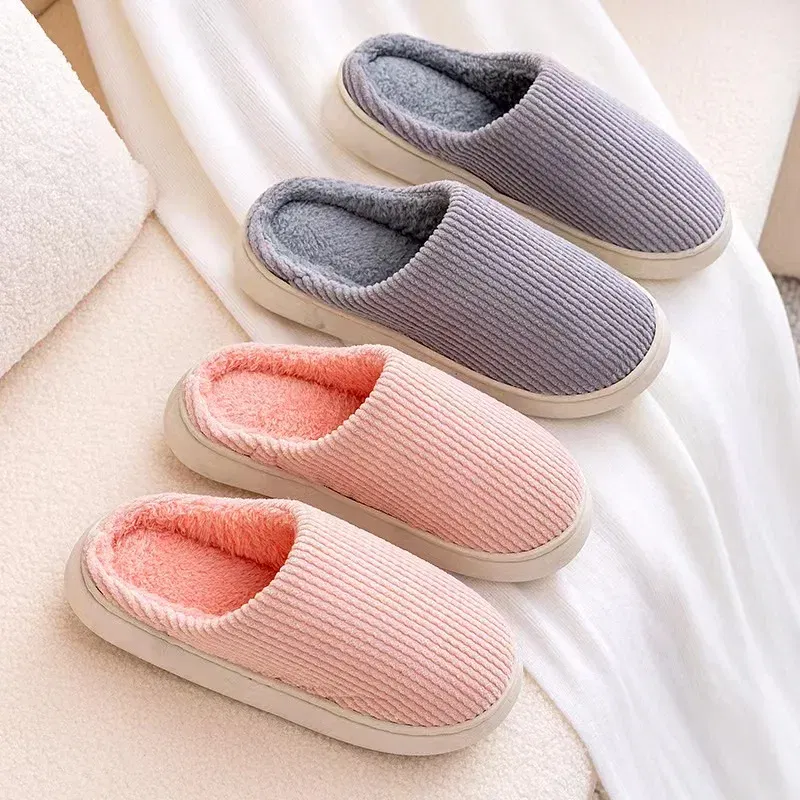 Color: GRAY, Shoe Size: 42 - Mens Memory Foam Slippers Slip on,  Cozy Men's Bedroom Slippers Warm Soft Closed Toe Man Slippers