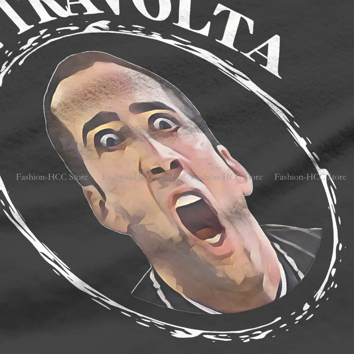 Color: WHITE, Size: L - Face Off Casual Polyester TShirt Nicolas  Cage Creative Tops Casual T Shirt Female