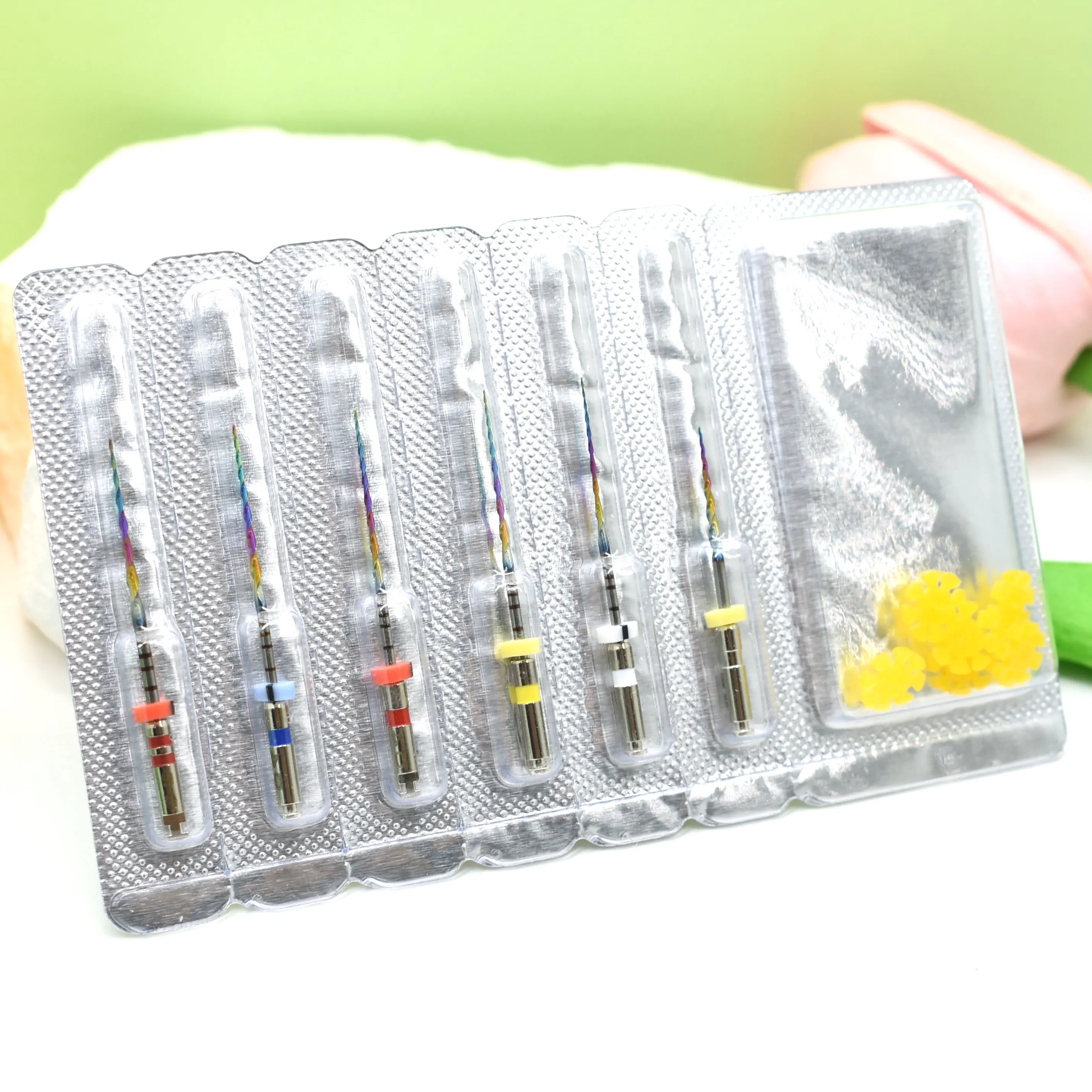 Color: 4 - Dental New Rotary Rainbow Files Thermal Activation Accessories Endodontic For Root Canal Files Cleaning Dentist Tool
