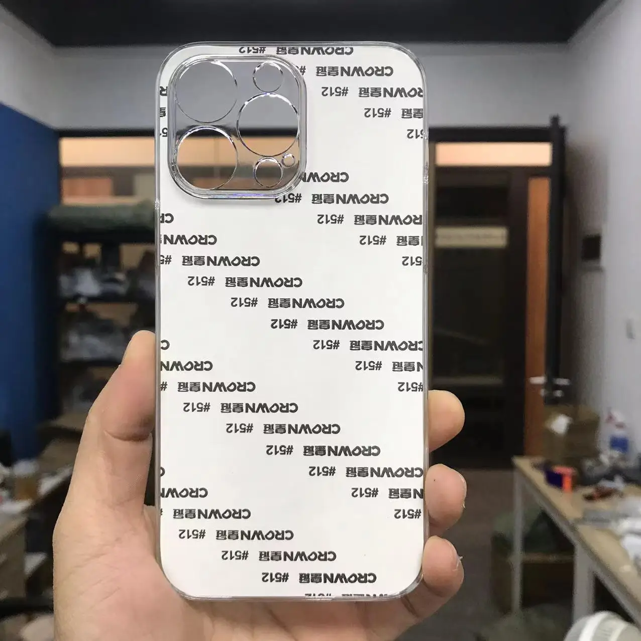 Color: black, Material: Cotton Fabric - 5pcs  plastic Sublimation Blank Cover Case For iPhone 16 15 14 13 12 11 12 Pro Max With Aluminium Plate