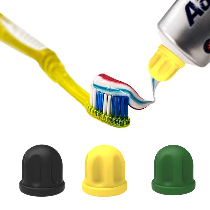 Color Name: black - 1x  Save time,Self-Closing Toothpaste Caps,Toothpaste Squeezers Cap Keeps Toothpaste No Mess or Waste ,Toothpaste Lid Dispenser