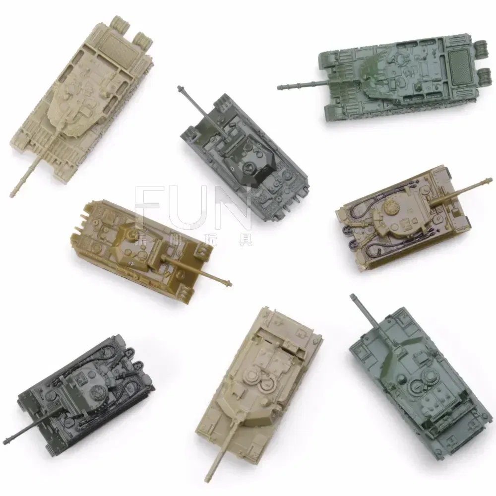 Color: PURPLE - 1/144 4D Classic Tank Model WWII Tiger Leopard US GER CHN USSR RUS Finished Model Sand Table Plastic Tanks Toy