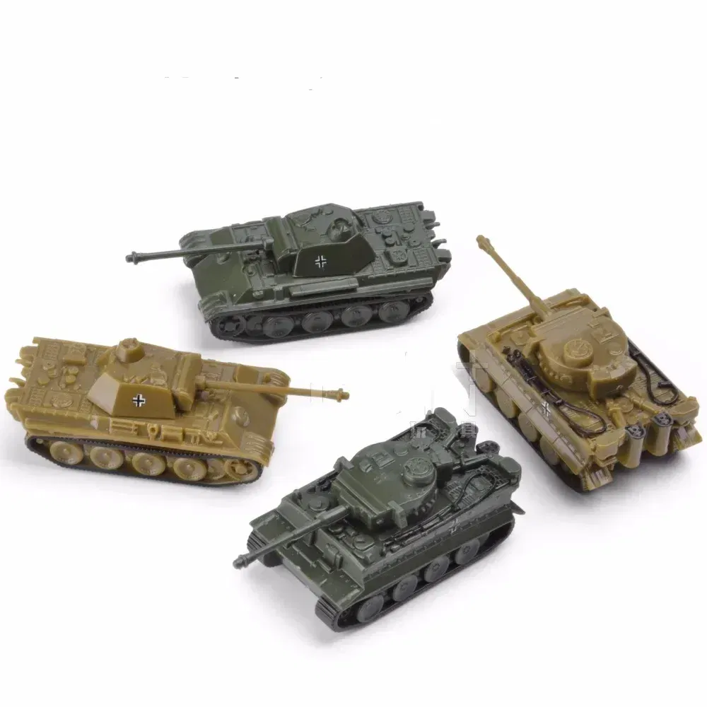 Color: PURPLE - 1/144 4D Classic Tank Model WWII Tiger Leopard US GER CHN USSR RUS Finished Model Sand Table Plastic Tanks Toy