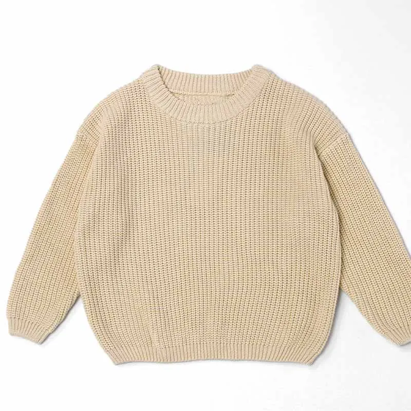 Color: Apricot, Size: XS, Age Range: 0-3M - Personalized sweaters for cherished babies.Celebrate your little one's name with unique, custom-made thick knitted sweaters