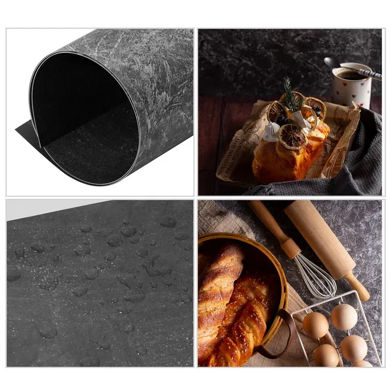 Color: Lavender, Size (mm): 150*200 - 60X90cm Double Sides PVC Background Photography Backdrop Photo Backdrops Paper Waterproof Anti-wrinkle For Food Jewelry