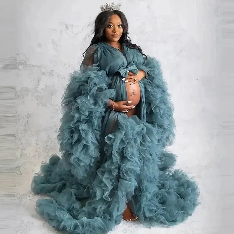 Color: Pink, Maternity Size: XL, Ships From: CHINA - Tulle Long Maternity Dress Photoshoot  п?»?°?‚ь?µ  photography dresses baby shower dresses for pregnant woman  п?»?°?‚ь?µ д?»я ?±?µр