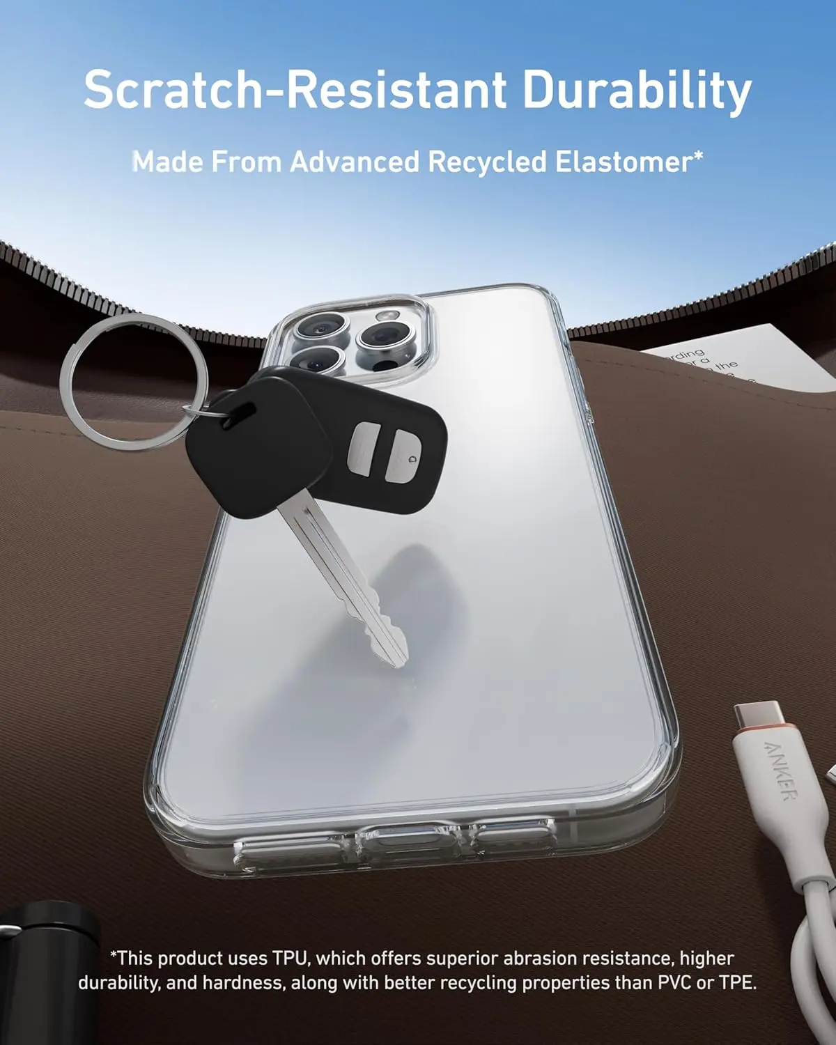 Color: Beige, Material: Vinyl - For iPhone 16 15 14 13 12 Pro Max Case Clear, Slim Thin Lightweight Transparent [Non-Yellowing] Protective Phone Case