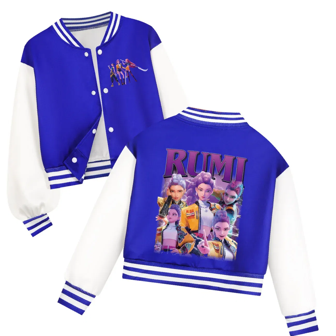 Color: Red, Kid Size: 3T - Kids KPop Demon Hunters Huntrix Clothes Boys Baseball Uniform Spring Autumn  Girls Baby Casual Hoodies Children Costume