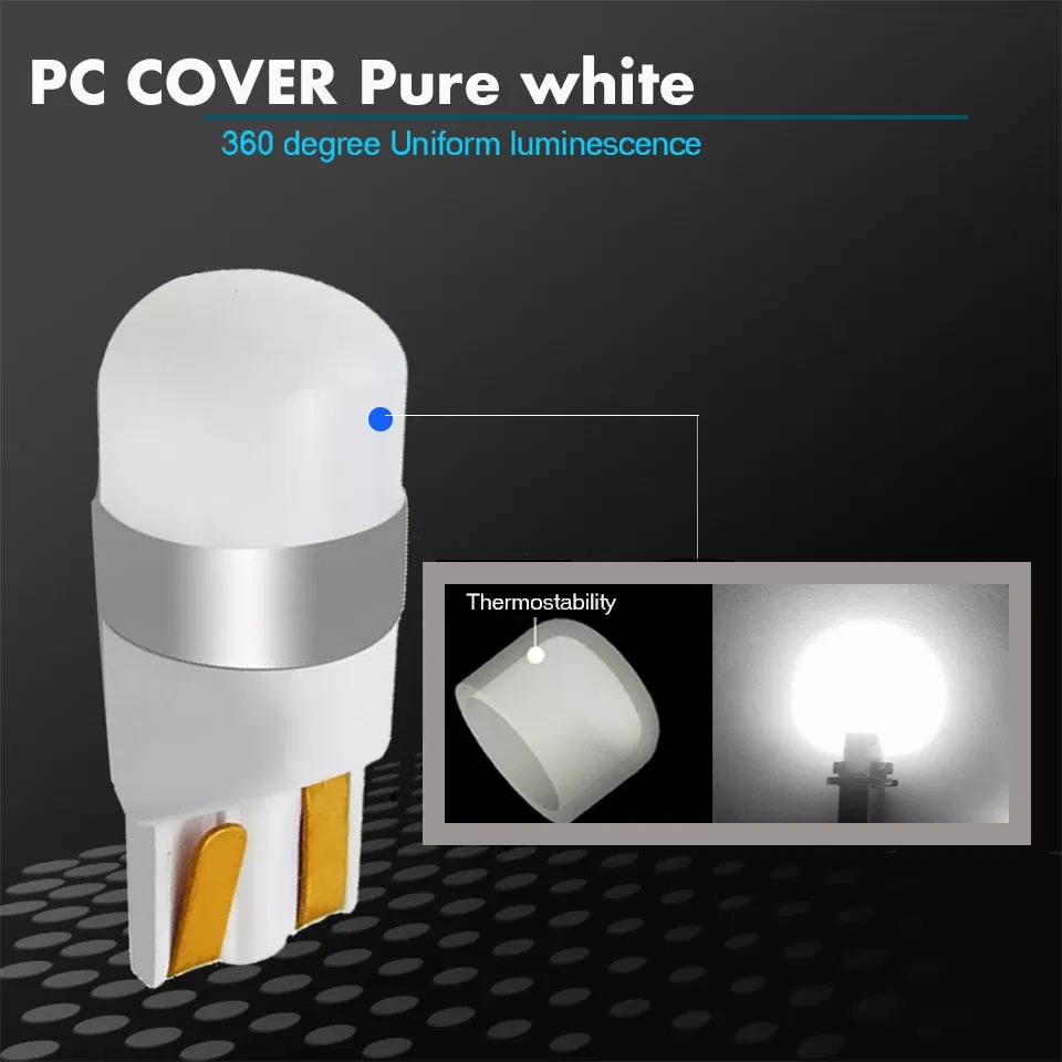 Emitting Color: Red - 1X Diffuser Covered 350LM T10 W5W LED Car Clearance Lights Reading Lamp Auto Vehicle Dome Door Bulb Accessories Pure White 6000K