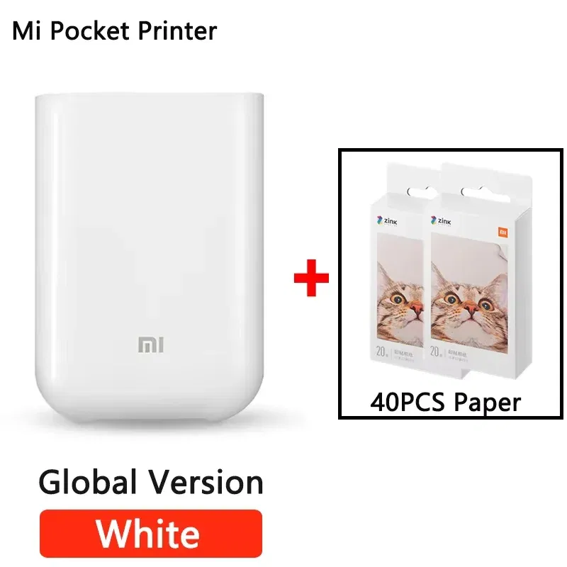 color: Yellow, Ships From: CHINA - Top Global Version Portable Pocket Photo Printer 300dpi Bluetooth-compatible DIY Share Smart Mobile Mini AR Printer