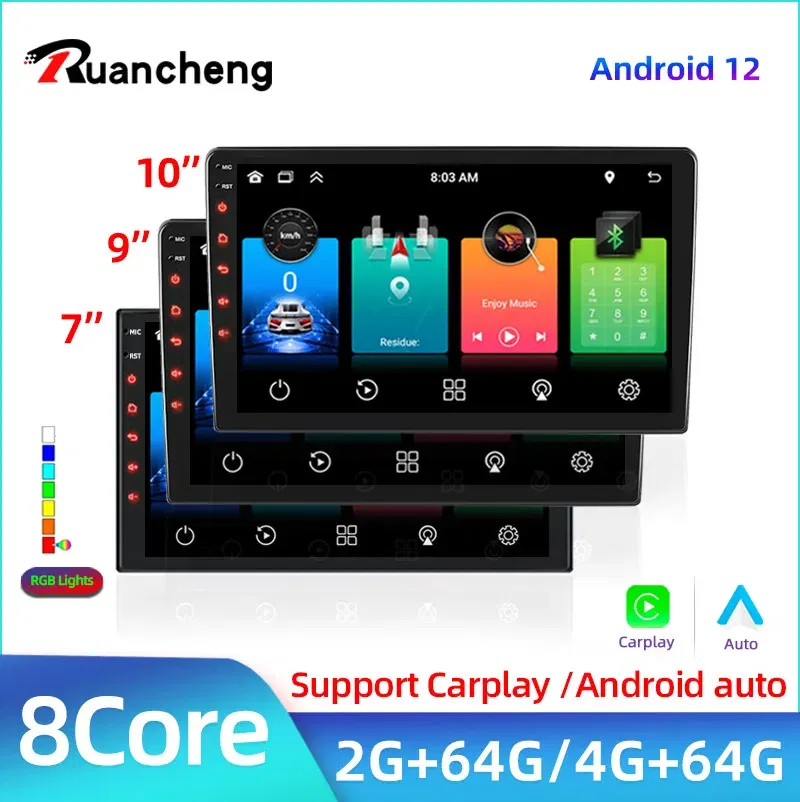 Color: Yellow, Ships From: Russian Federation - 2 din 7 9 10 inch Car play Android Radio Multimedia CarPlay Android Auto 2 din stereo receiver Player 2DIN GPS 4 8 Core 4G 64G