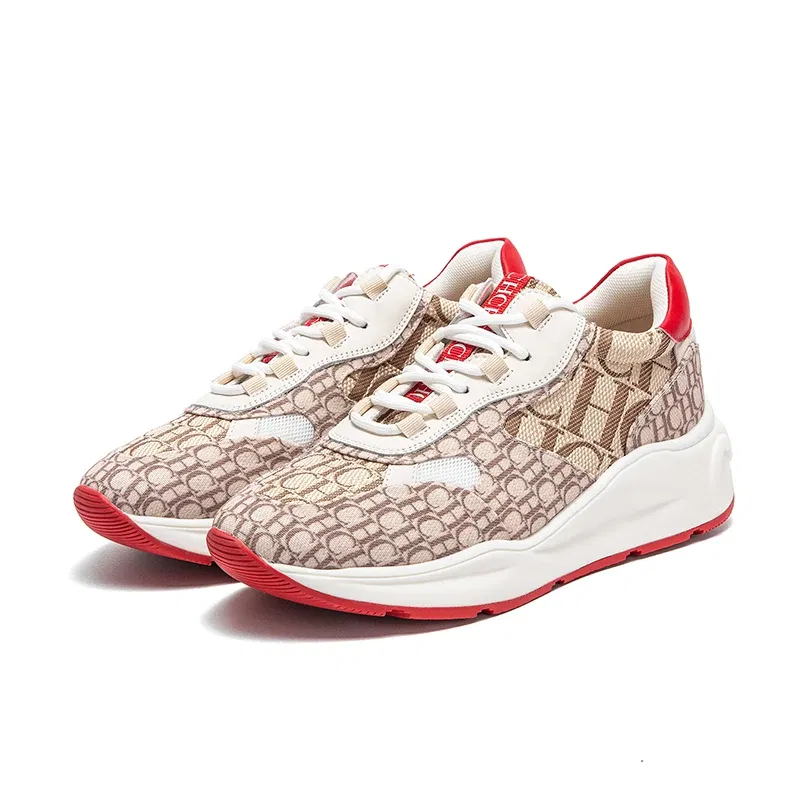 Color: Khaki, Shoe Size: 38 - Alphabet Print Design New Women's Flat Shoes Simple Versatile Lightweight Comfortable Fashion Women's Casual Shoes